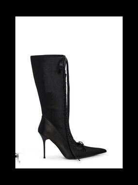 Dolls KILL - Widow Black Scandalous Seduction Stiletto Boot